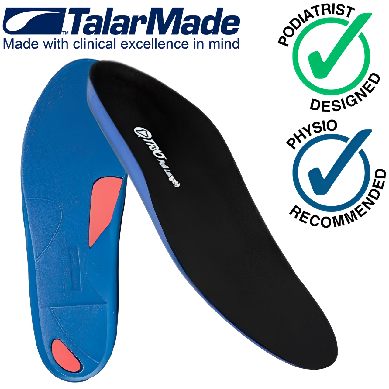 Talarmade Trio Blue Medium Density Full Length Orthotics