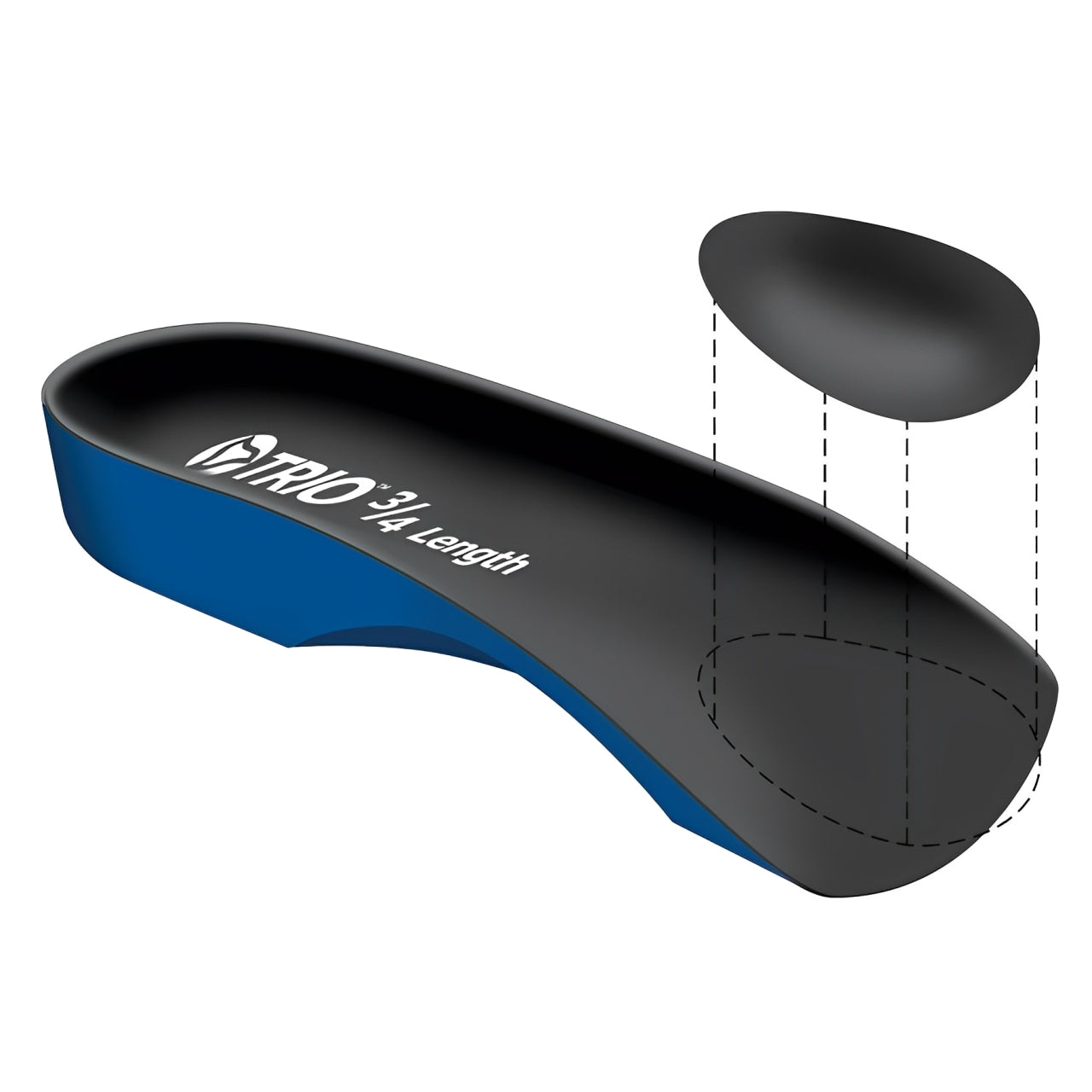 Talarmade Trio Metatarsal Domes - Self Adhesive (Firm Density- Black)