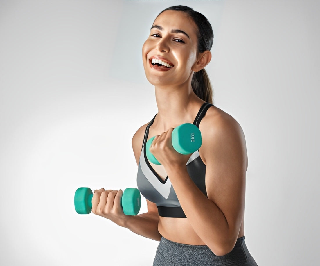 Vinyl Coated Dumbbells – Individual Weight (0.5kg–7kg) – Ideal for Home Workouts & Strength Training