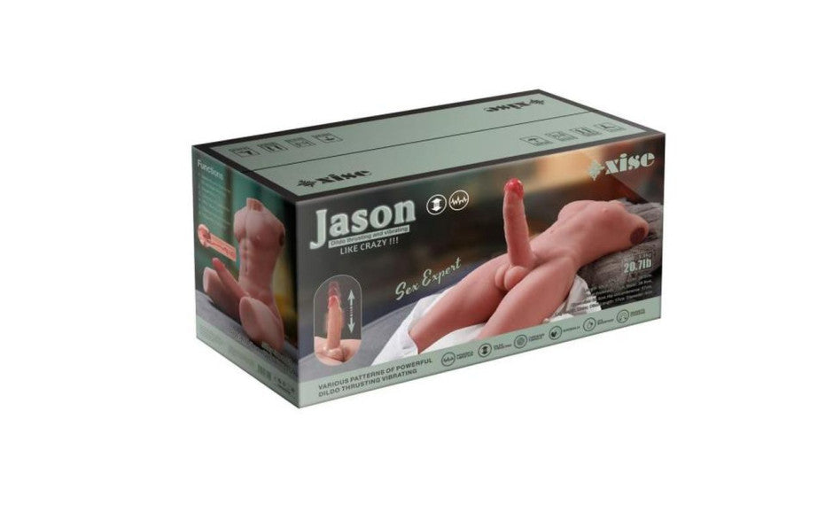 Jason 8kg USB Auto Thrusting 17cm Cock and Ass Male Torso