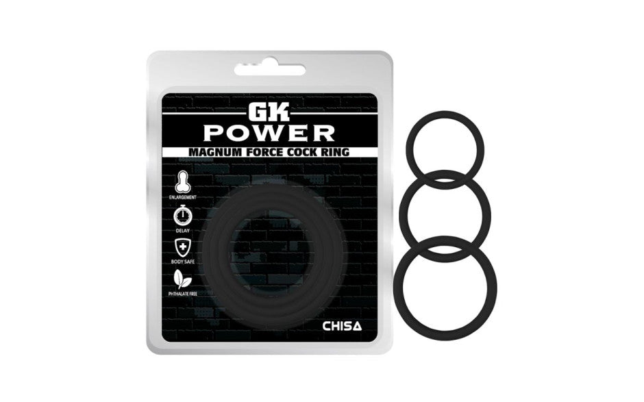 Magnum Force Cock Ring Set Black