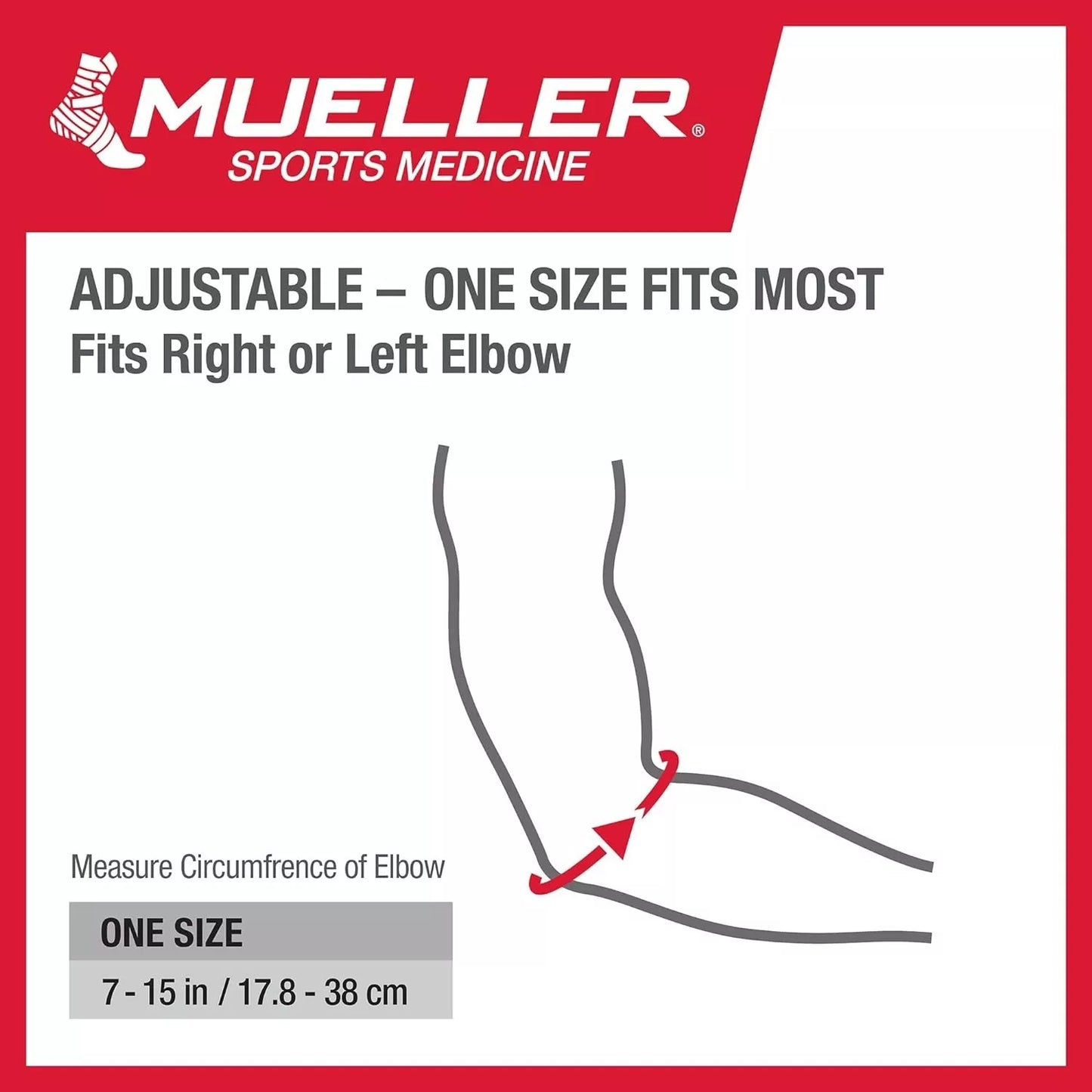 Mueller Adjustable Elbow Support For Pain Elbow Sprains, Tennis & Golfers Elbow