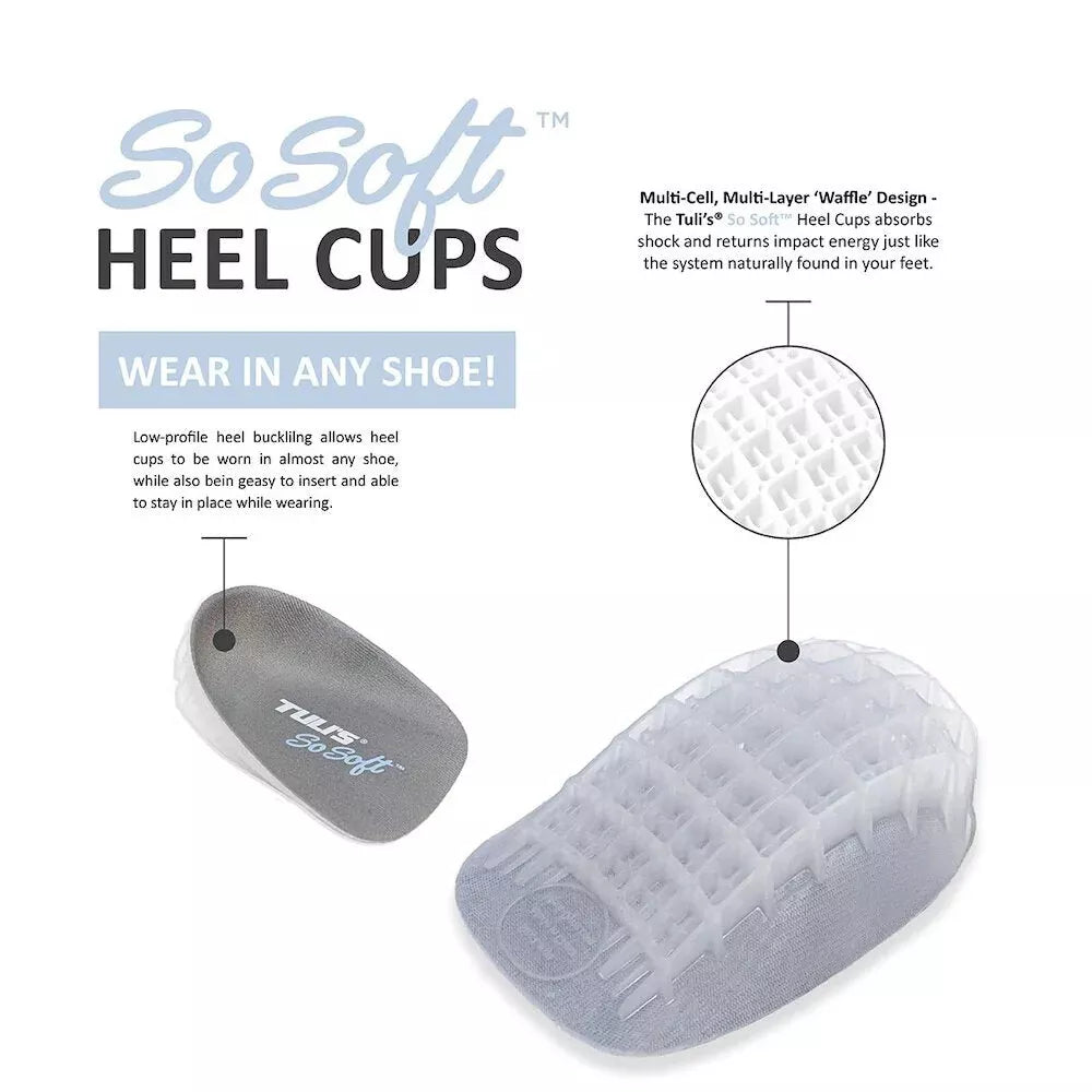 Tuli's So Soft Heel Cups Shock Absorber Heel Pain Relief