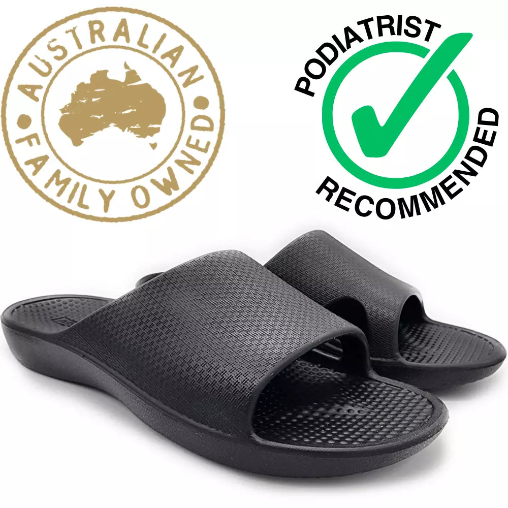 Archline Rebound Orthotic Slides - Black
