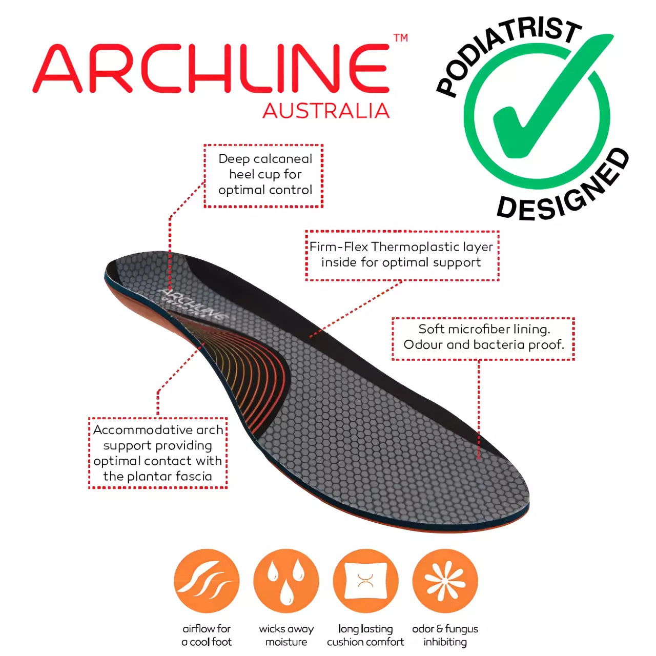 Archline Orthotics Insoles Balance - Full Length