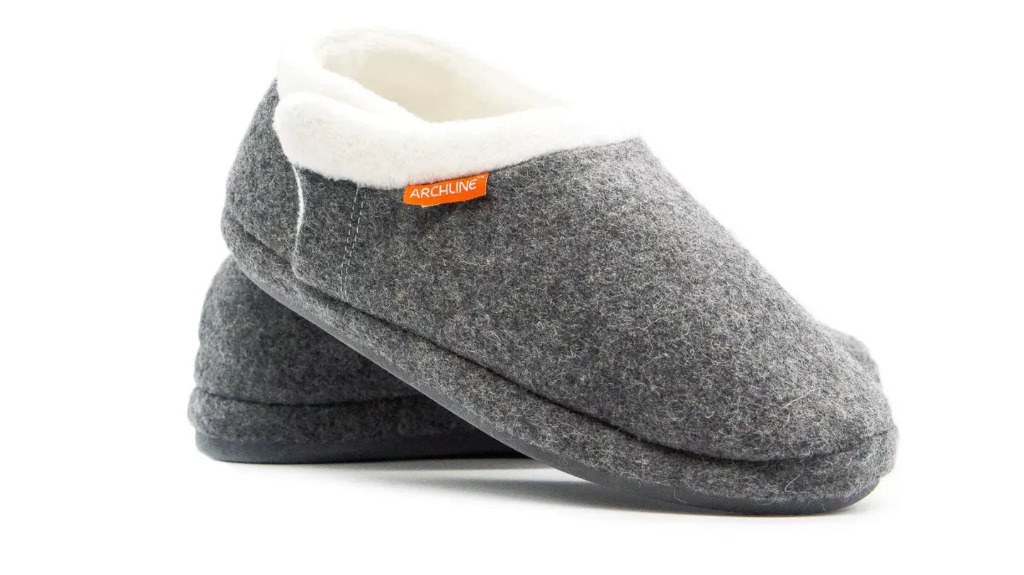Archline Orthotic Slippers - Closed Grey