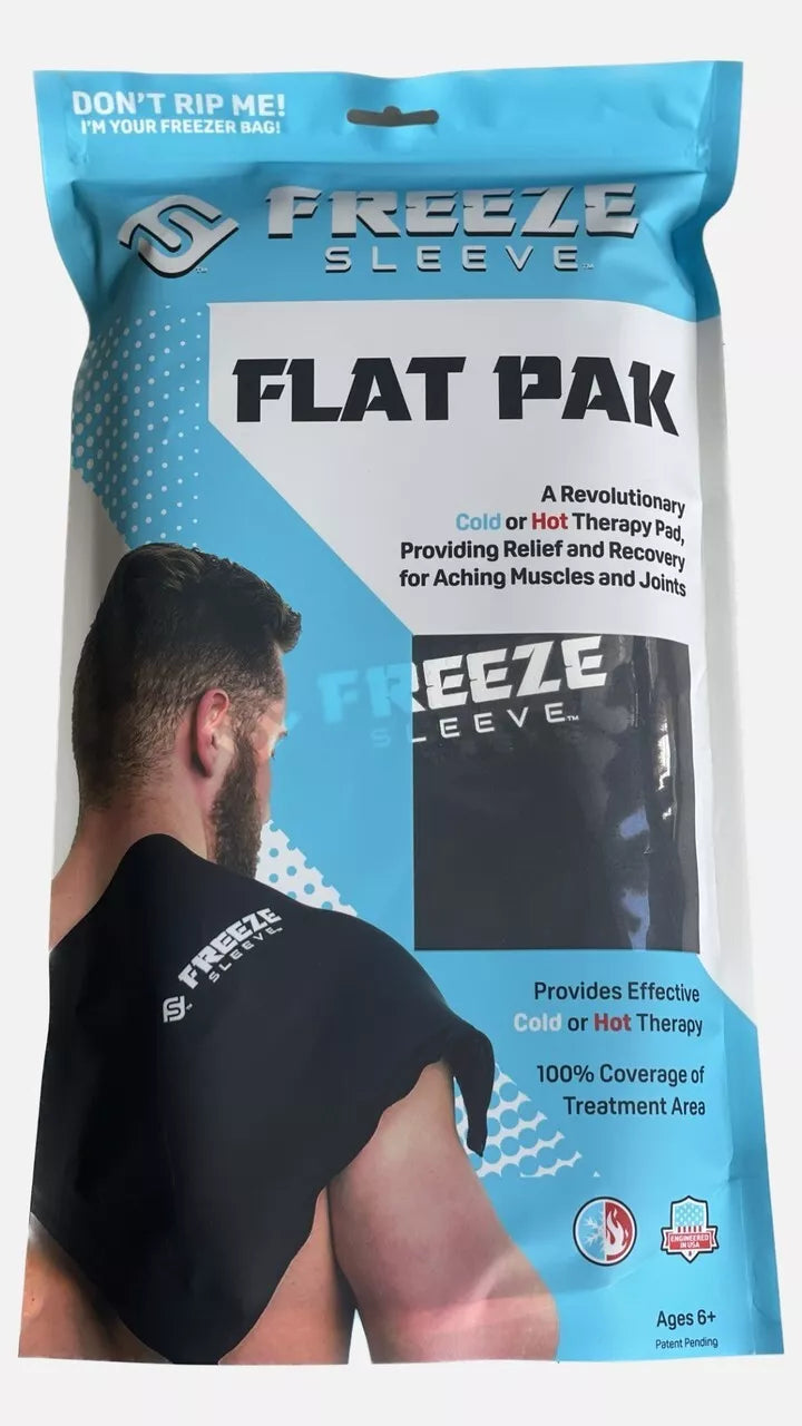 Freeze Sleeve Flat Pack - Hot & Cold Therapy Portable Gel Ice Pack Pain Relief