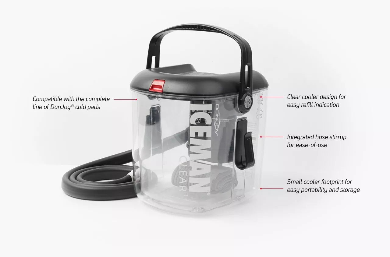 Donjoy Iceman Cryotherapy Cold Compression Ice Bath Clear 3
