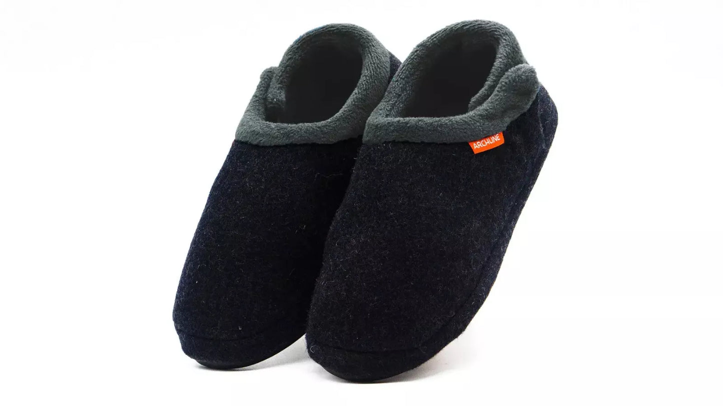 Archline Orthotic Slippers - Closed Charcoal