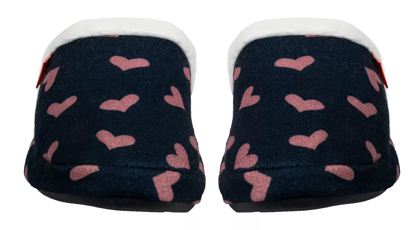 Archline Orthotic Slippers - Slip On Scuffs Heart with Hearts
