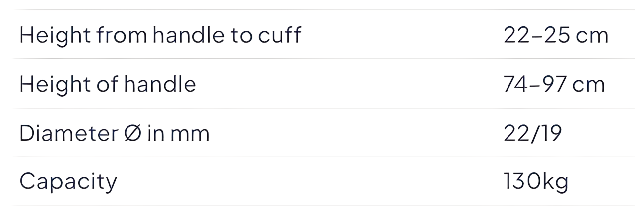 Forearm Crutches with Safety Cuff & Hinge - Adjustable Mobility Aid