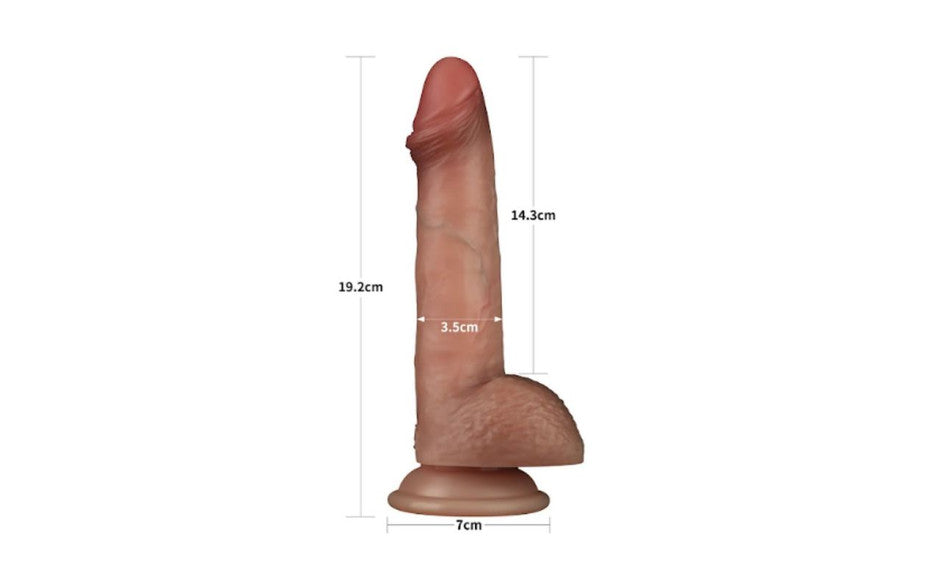 Sliding Skin Pro Dual Layer Silicone Dong 7.5in