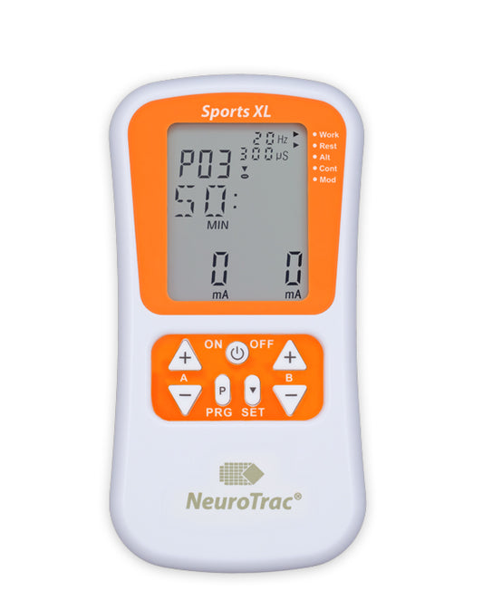 NeuroTrac Sports XL electronic device on a white background