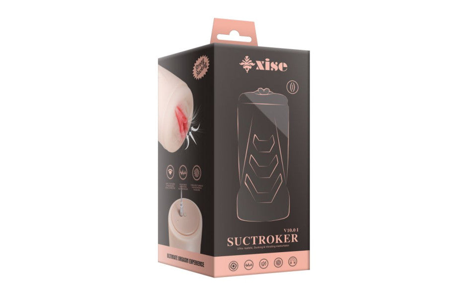 Suctroker Dual Density Vibrating Sucking Vaginal Masturbator V1