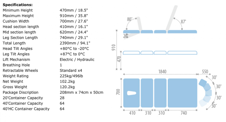 AllCare Lawson Variable Height Traction Table