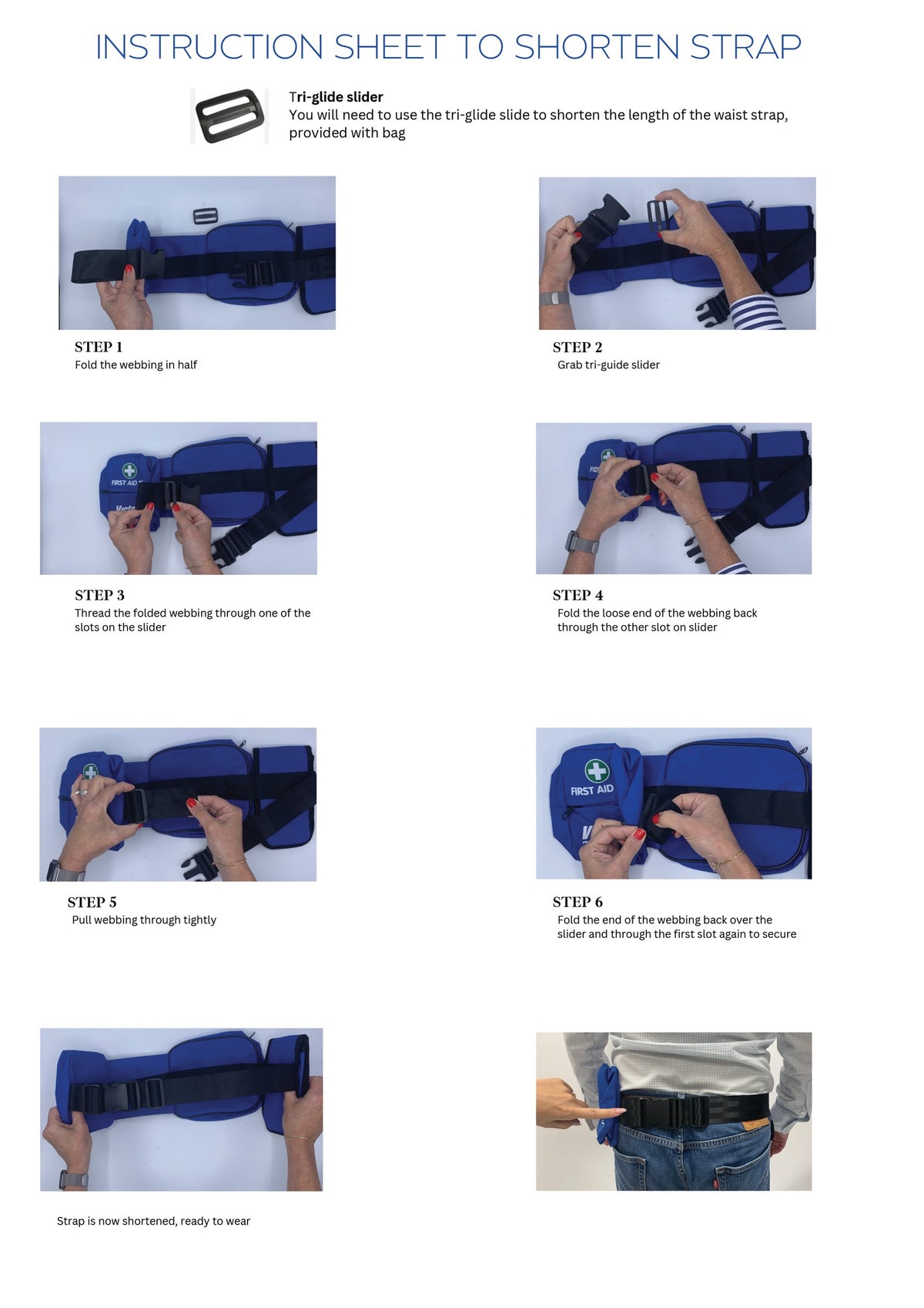 How to shorten the strap: Victor First Aid Bum Bag