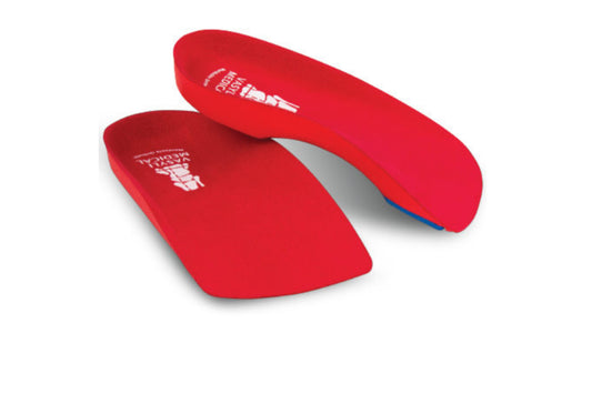 Vasyli 3/4 Length Orthotics Red (High Density)