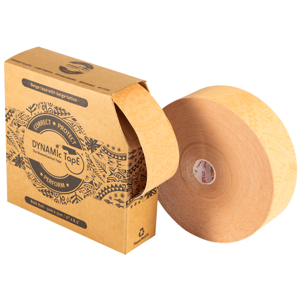 Dynamic Tape Black Tattoo 5cm x 31m Bulk Roll for Sports & Physio Muscle Support