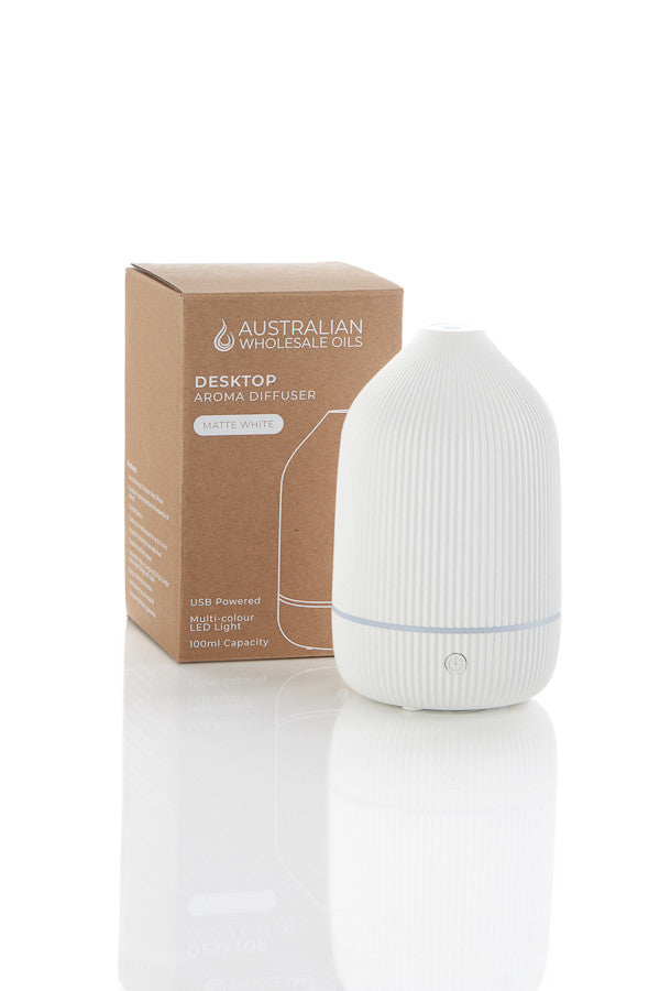 Desktop aromatherapy diffuser (USB powered) - Matte White