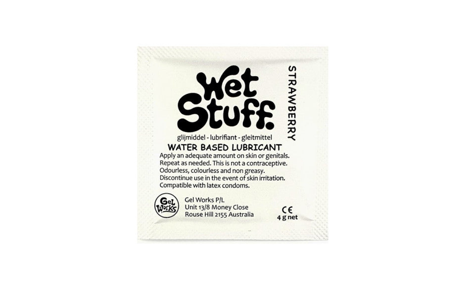 Wet Stuff Strawberry Sachets 4g (100pk)