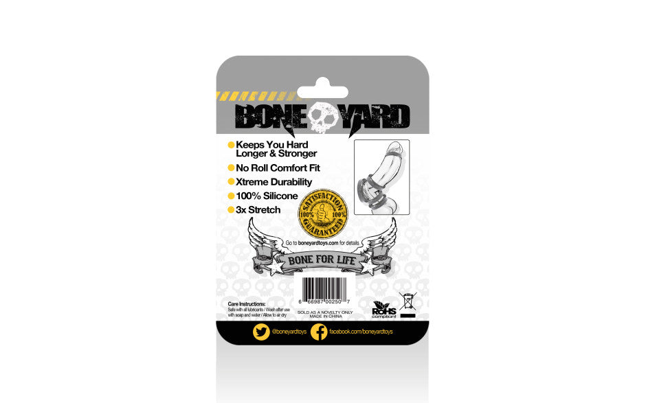 Boneyard Silicone Ring 50mm Black
