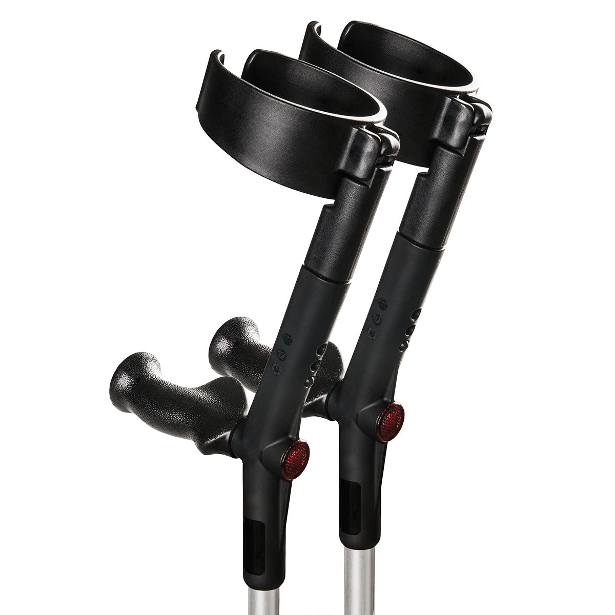 Rebotec Safe-In-Anatom-Soft Forearm Crutches with Safety Cuff & Hinge, Lightweight & Adjustable