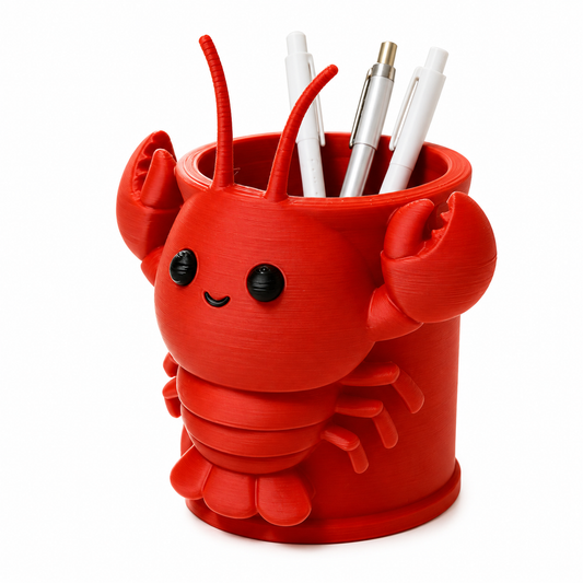 3D Printed Lobster Pen Holder (Red)