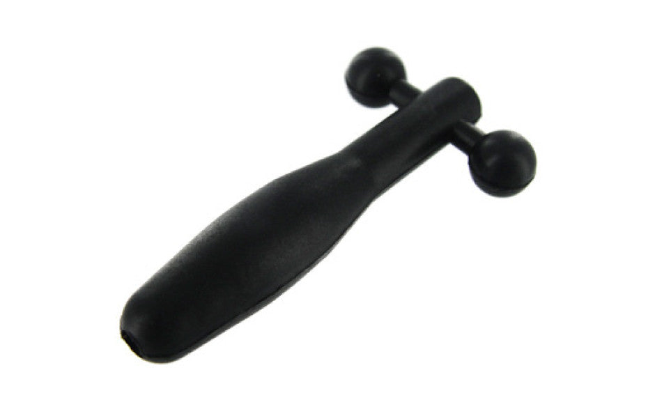 Silicone Cum-Thru Barbell Penis Plug
