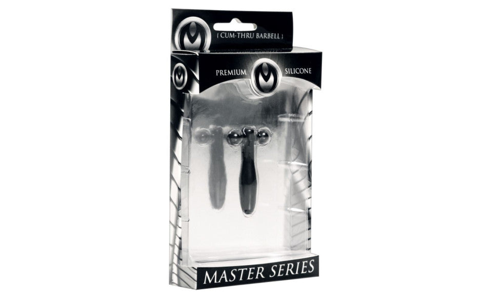Silicone Cum-Thru Barbell Penis Plug