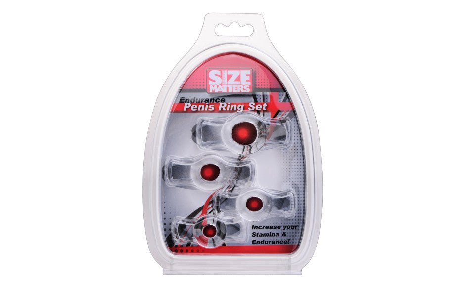 Endurance Clear 4 Ring Penis Set