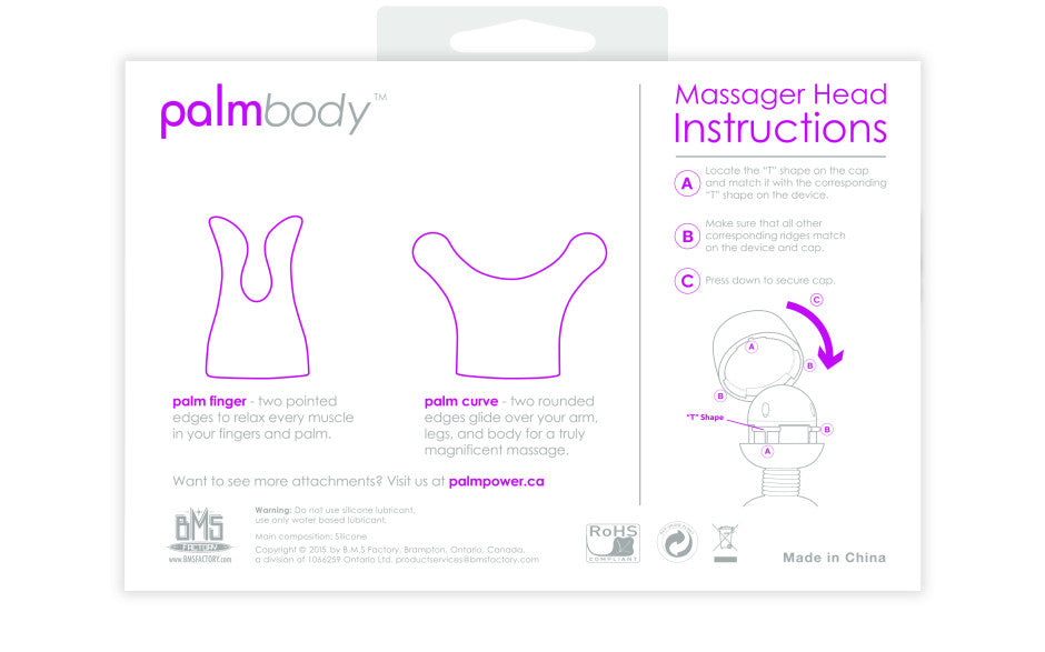 PalmBody Massager Heads (For use with PalmPower)