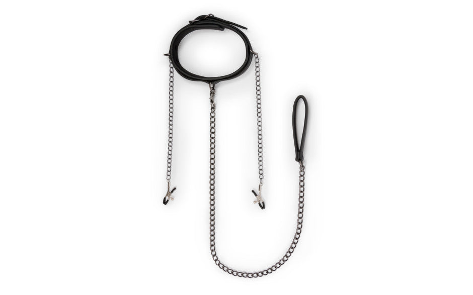 Collar With Nipple Chains