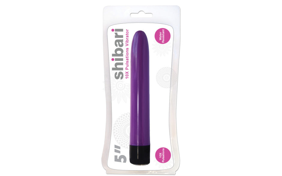 Shibari 10X Pulsations Vibrator 5in Purple