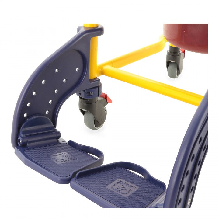 Shower commode chair for children — mobile, height adjustable