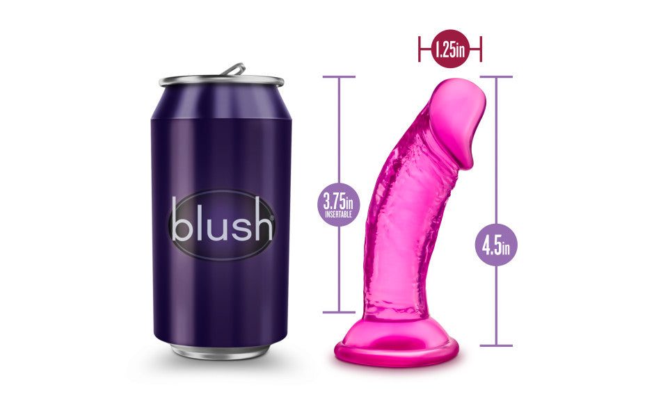 B Yours Sweet N Small Dildo with Suction Cup 4in Pink