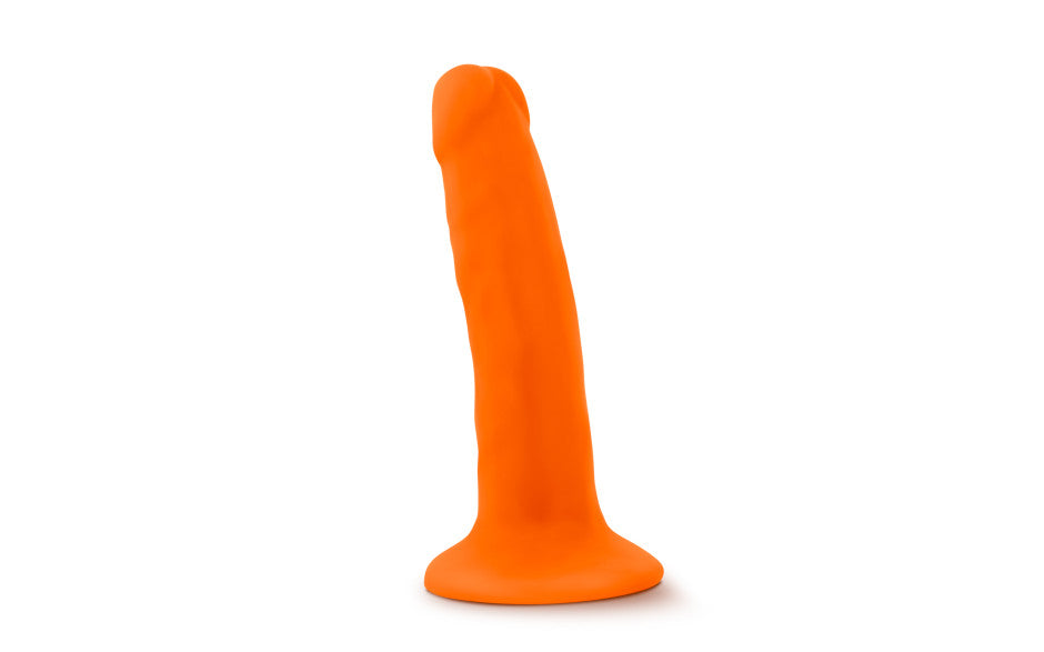 Neo Dual Density Cock 6in Neon Orange