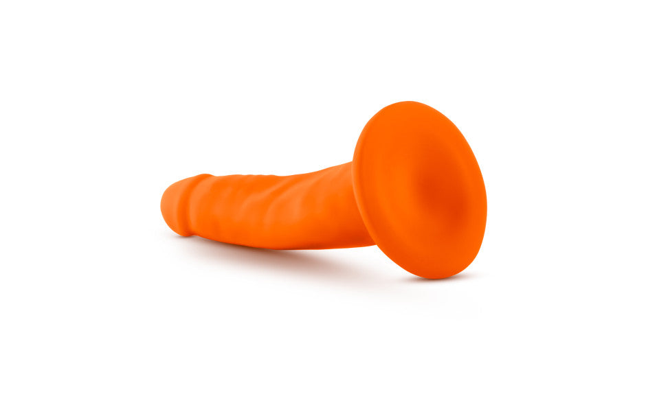 Neo Dual Density Cock 6in Neon Orange