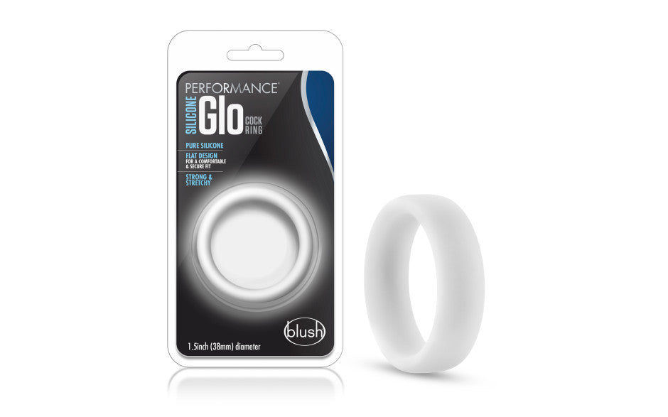 Performance Silicone Glo Cock Ring White Glow