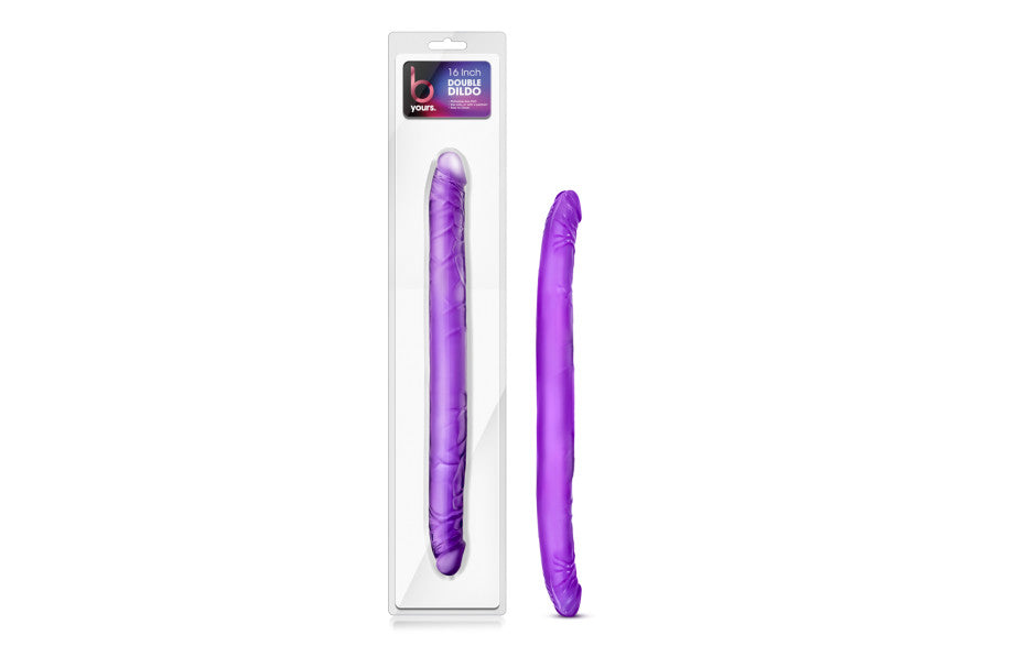 B Yours Double Dildo Purple 16in