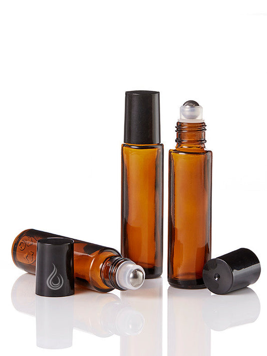 15ml THICK Amber Glass Roller Bottles
