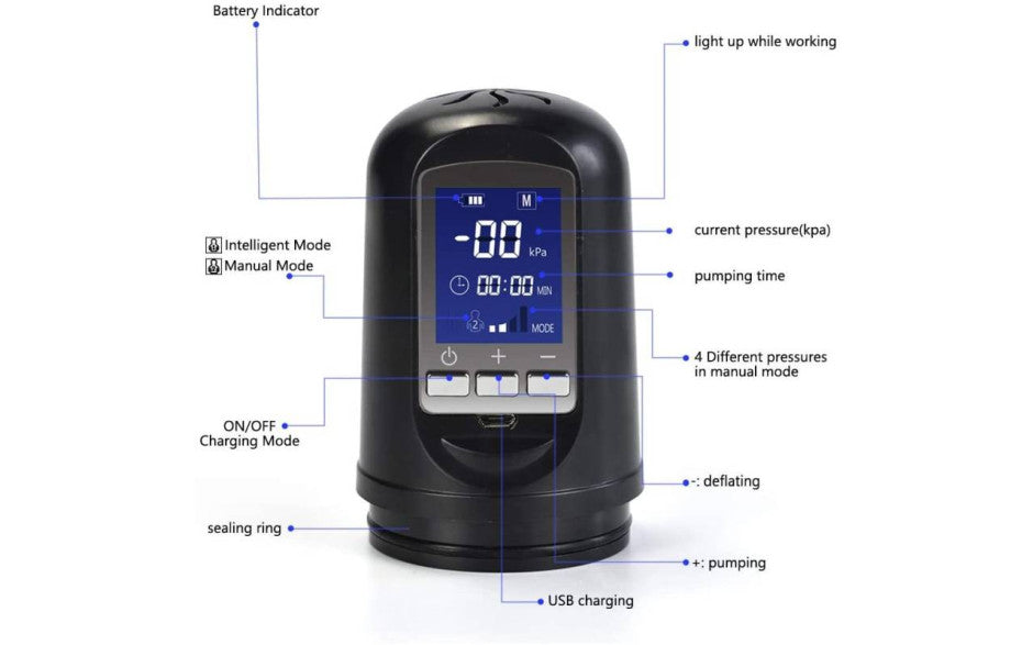 Luxury USB LCD Auto-Pump Clear