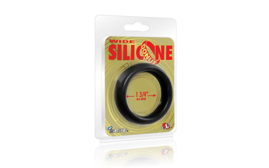 Wide Donut Black Cock Ring 44mm