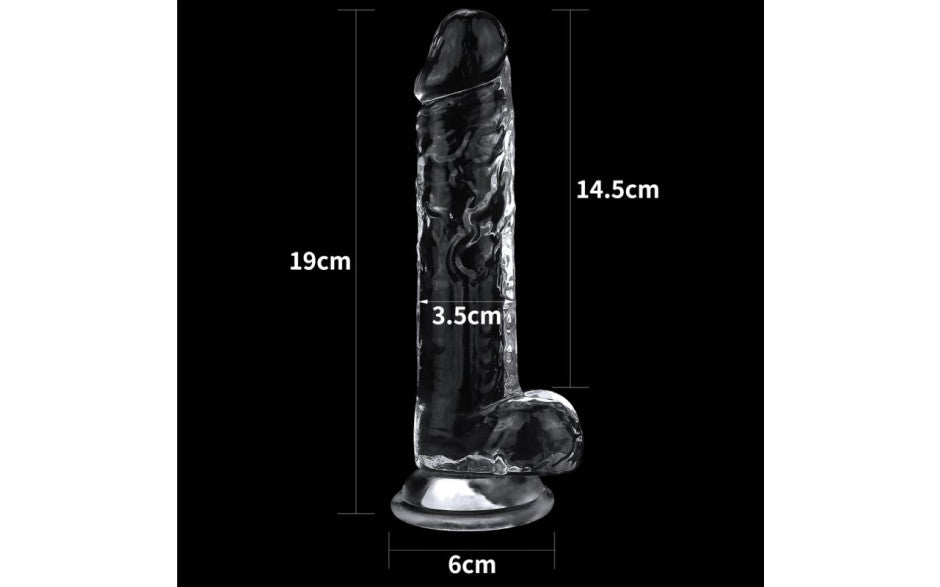 Clear Dildo 7.5in
