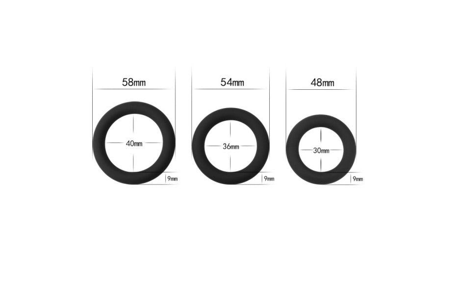 Silicone 3 Pc Cock Ring Set