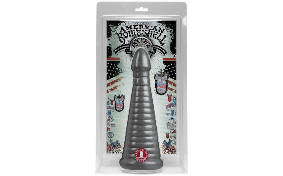 Rockeye 11in Anal Dildo Gun Metal
