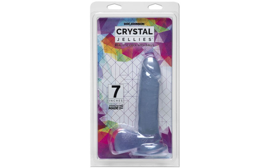 7 in Realistic Cock With Balls Clear