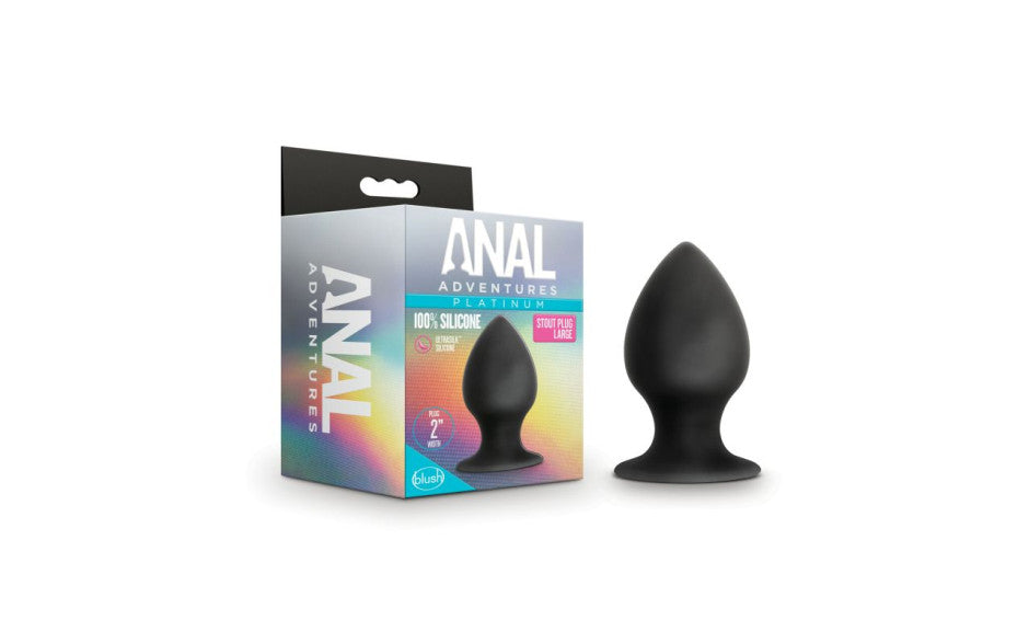Anal Adventures Platinum Silicone Anal Stout Plug Large