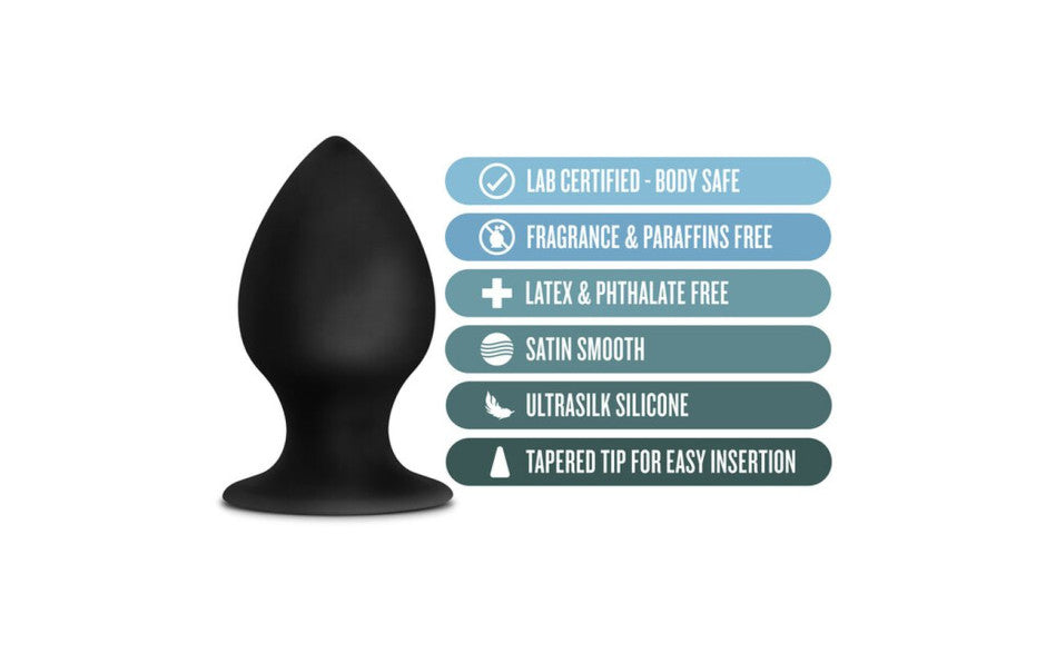 Anal Adventures Platinum Silicone Anal Stout Plug Large