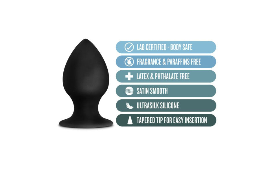 Anal Adventures Platinum Silicone Anal Stout Plug Medium
