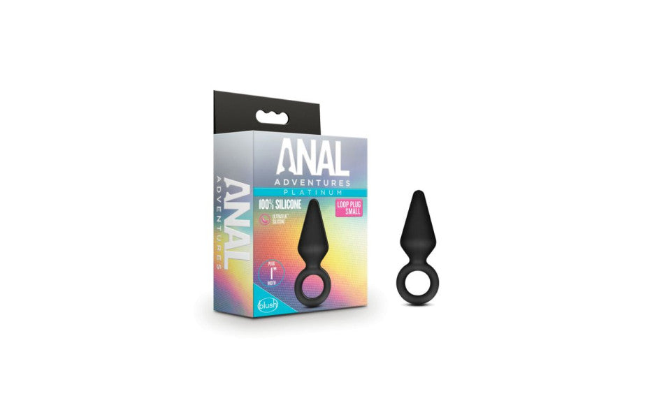 Anal Adventures Platinum Silicone Anal Loop Plug Small
